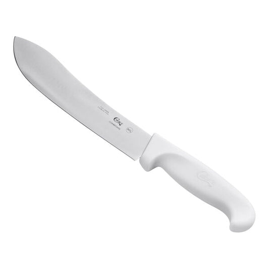 Choice 8" Butcher Knife w/ White Handle – item 220KWBTCHR8