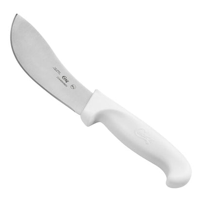 Choice 6" Curved Skinning Knife w/ White Handle – item 220KWSKINCD6