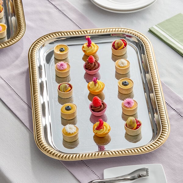 Vollrath 47260 Odyssey 18 1/4" x 12 1/4" Gold Serving Tray – item 92247260 image 2