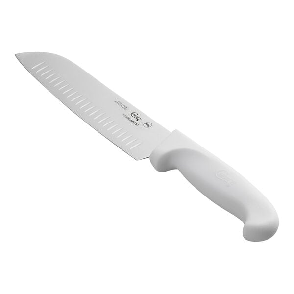 Choice 7" Santoku Knife w/ Granton Edge & Handle – item 220KWSANTKU7