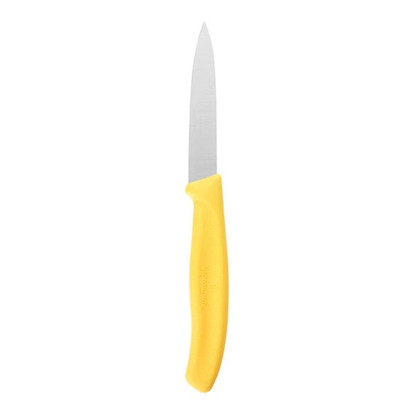Victorinox 6.7608.C1 3 Paring Knife w/ Lemon Yellow Handle – item 35367606YE