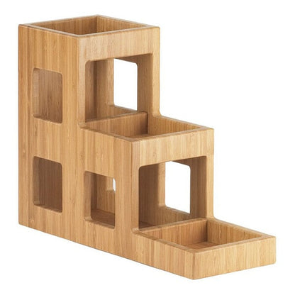 Cal-Mil Bamboo Three Tier Jar - 5" x 14" Condiment Display – item 2111486