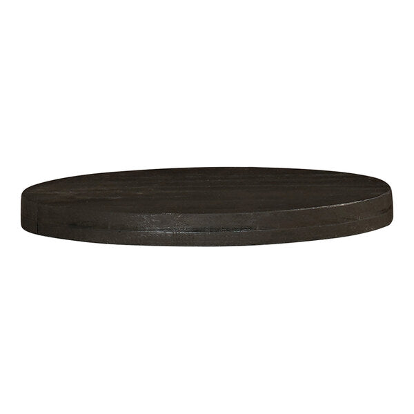 Cal-Mil Brooklyn 8 1/2" Black Wood Round Serving Tray – item 2113792813