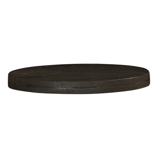 Cal-Mil Brooklyn 8 1/2" Black Wood Round Serving Tray – item 2113792813
