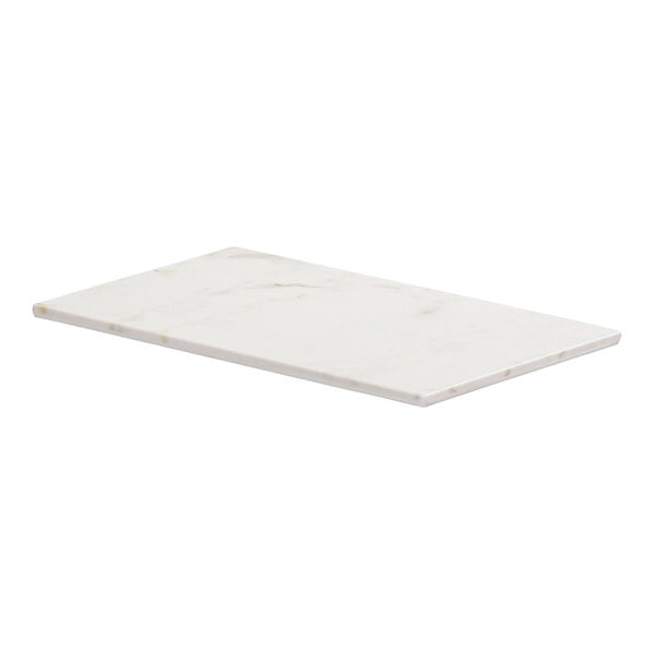 Cal-Mil 10 1/2" x 6 1/2" White Carrara Marble Serving Tray – item 21140761081