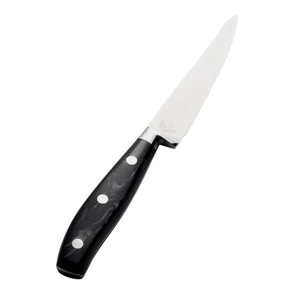Bon Chef Modena 9 1/2" Steak Knife w/ Black Acrylic Handle – item 201S950BLK