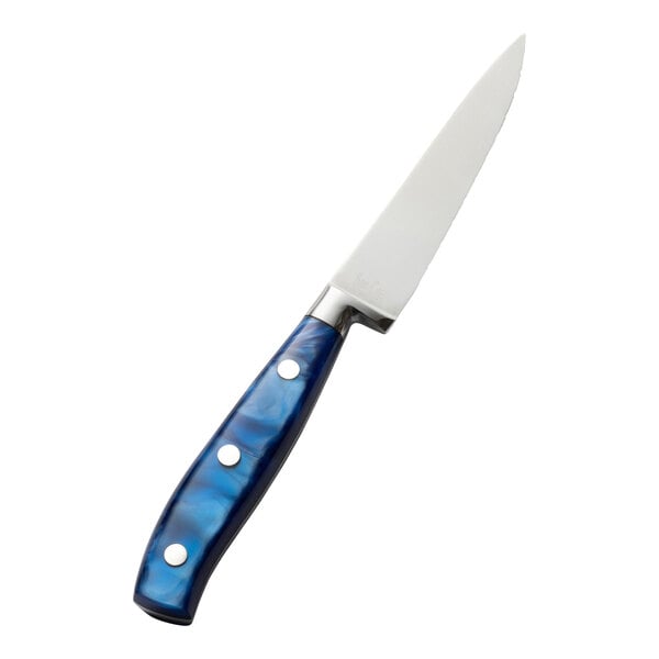 Bon Chef Modena 9 1/2" Steak Knife w/ Blue Acrylic Handle – item 201S950BLUE