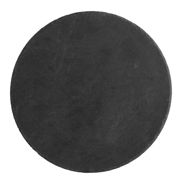 Acopa 12" Round Black Slate Serving Tray – item 304SLR12 image 2
