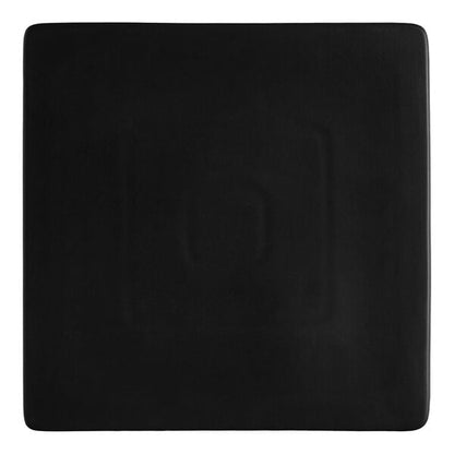 Acopa 12" Square Matte Black Stoneware Flat Serving Plate – item 303FPS12BK image 2