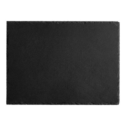 Acopa 13 1/2" x 10" Black Slate Serving Tray – item 304SLRE13510 image 2