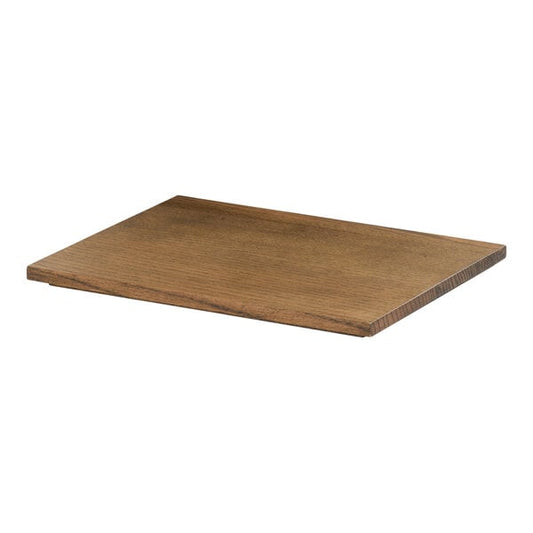 Cal-Mil Melrose 12" x 10" Chocolate Brown Oak Serving Tray – item 211M23112136