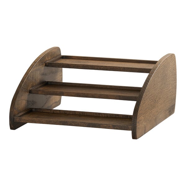 13 1/2" x 14" 3-Tier Oak Jar w/ 9 Square Condiment Display – item 211M27059136 image 2