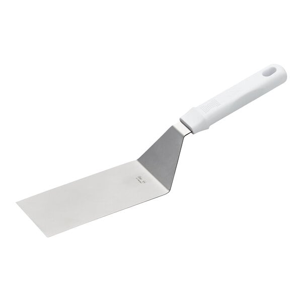 Choice 6" x 3" Square Turner w/ White Polypropylene Handle – item 407TRNRSW63