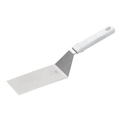 Choice 6" x 3" Square Turner w/ White Polypropylene Handle – item 407TRNRSW63