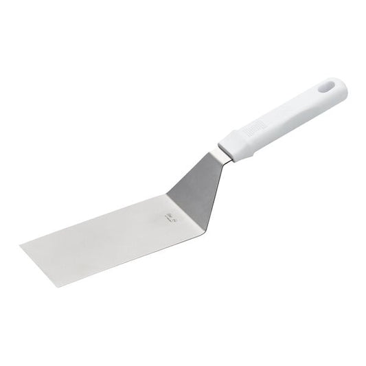 Choice 6" x 3" Square Turner w/ White Polypropylene Handle – item 407TRNRSW63