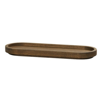 17" x 6" Oval Oak Jar w/ (3) 32 oz. Glass Condiment Display – item 211M23430136 image 2