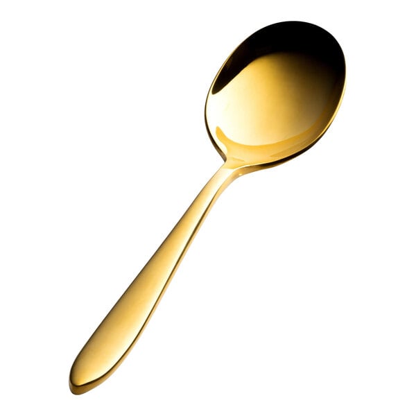 Bon Chef Luce 6 3/8" X-Heavy Gold Bouillon Spoon – item 201S4401G