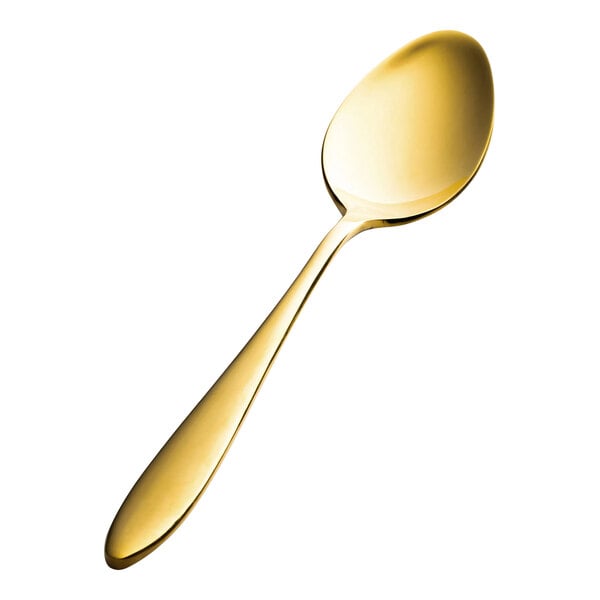 Bon Chef Luce 7 15/16" X-Heavy Gold Soup / Dessert Spoon – item 201S4403G