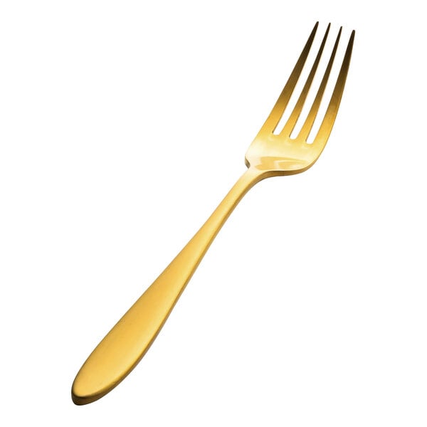 Bon Chef Luce 8 1/8" X-Heavy Matte Gold European Dinner Fork – item 201S4405GM