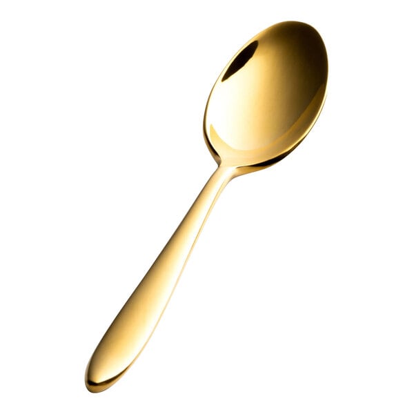 Bon Chef Luce 4 3/4" X-Heavy Matte Gold Demitasse Spoon – item 201S4416GM