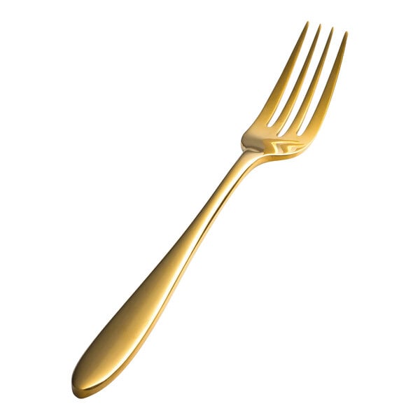 Bon Chef Luce 6 15/16" X-Heavy Gold Salad / Dessert Fork – item 201S4407G