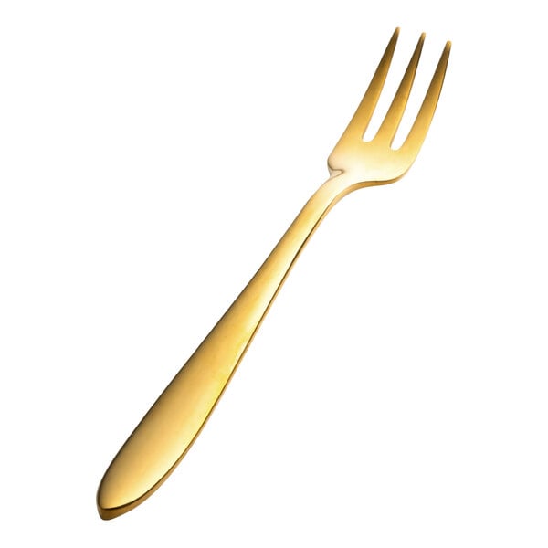 Bon Chef Luce 5 13/16" X-Heavy Gold Oyster / Cocktail Fork – item 201S4408G