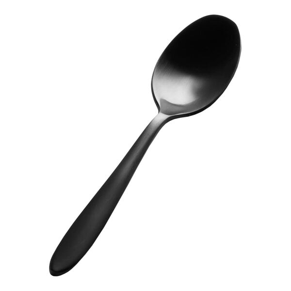 Bon Chef Luce 4 3/4" X-Heavy Matte Black Demitasse Spoon – item 201S4416BM