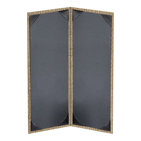 H. Risch, Inc. Rattan 4 1/4" x 11" Customizable Menu Cover – item 7591RTN2V4K31K image 2