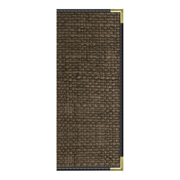 H. Risch, Inc. Rattan 4 1/4" x 11" Menu Cover w/ Trim – item 75932RTNPKC7MN