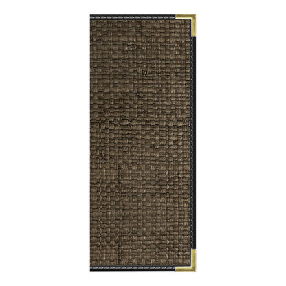 H. Risch, Inc. Rattan 4 1/4" x 11" Menu Cover w/ Trim – item 75932RTNPKC7MN