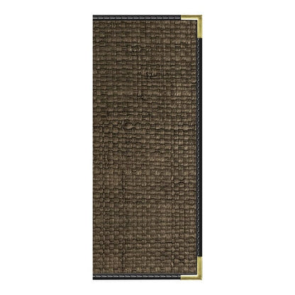 H. Risch, Inc. Rattan 4 1/4" x 11" Menu Cover w/ Trim – item 75946RTNPKMSSG