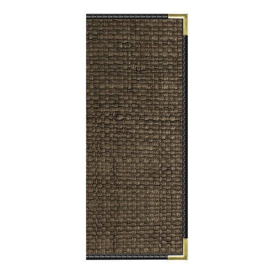H. Risch, Inc. Rattan 4 1/4" x 11" Menu Cover w/ Trim – item 75946RTNPKMSSG