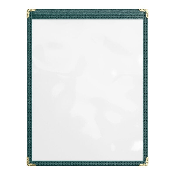 Choice 8 1/2" x 11" 2-View Single Pocket Menu Cover – item 1761PK8511GR