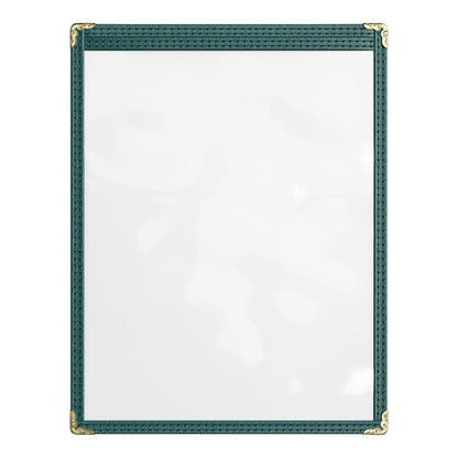 Choice 8 1/2" x 11" 2-View Single Pocket Menu Cover – item 1761PK8511GR