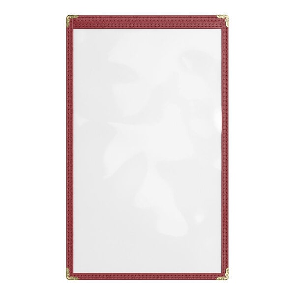 Choice 8 1/2" x 14" 2-View Single Pocket Menu Cover – item 1761PK8514BU