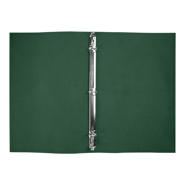 H. Risch, Inc. Genuine Leather 5 1/2" x 8 1/2" Menu Binder – item 7599GB5585GRN image 2