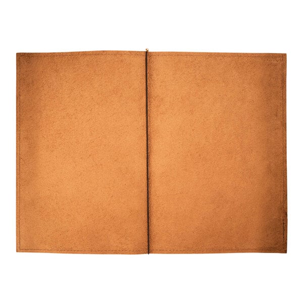 H. Risch, Inc. Genuine Leather 5 1/2" x 8 1/2" Menu Cover – item 7596GP5585BR