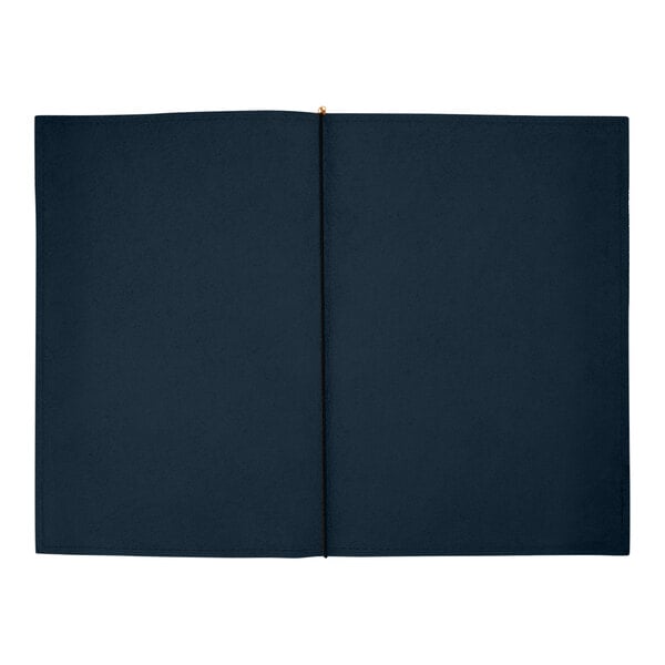 H. Risch, Inc. Genuine Leather 5 1/2" x 8 1/2" Menu Cover – item 7595GP5585BL