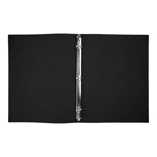 H. Risch, Inc. Genuine Leather 8 1/2" x 11" Menu Binder – item 7591GB8511BLK image 2