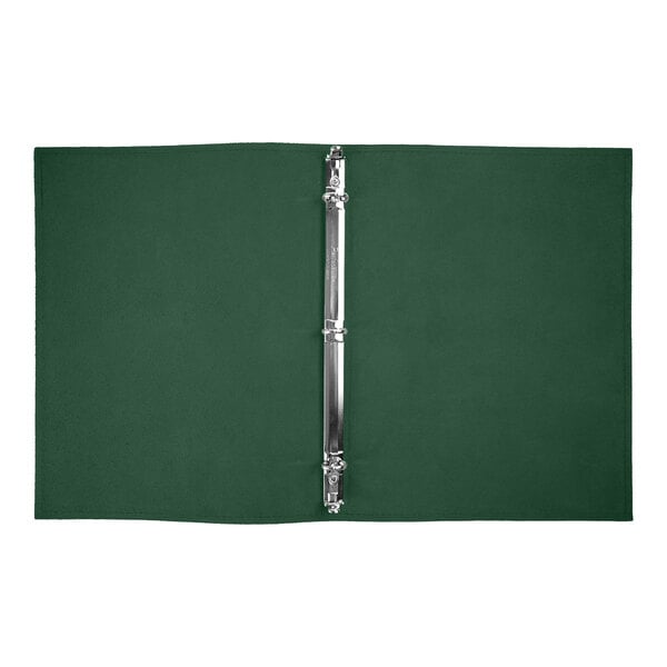 H. Risch, Inc. Genuine Leather 8 1/2" x 11" Menu Binder – item 7594GB8511GRN image 2