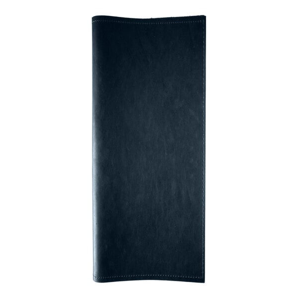 H. Risch, Inc. Genuine Leather 4 1/4" x 11" Menu Binder – item 7593GB42511BL