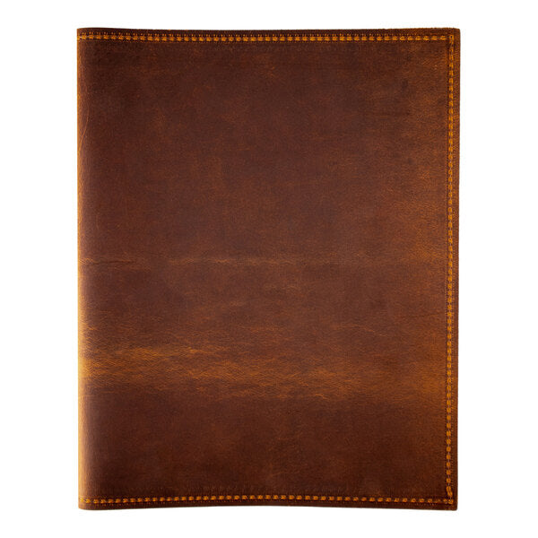 H. Risch, Inc. Genuine Leather 8 1/2" x 11" Menu Binder – item 7593GB8511BR