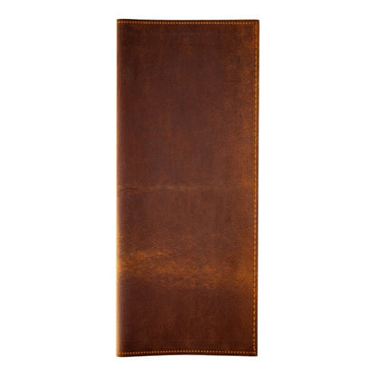 H. Risch, Inc. Genuine Leather 4 1/4" x 11" Menu Cover – item 7592GP42511BR image 2