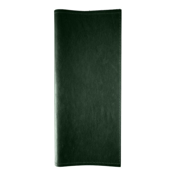 H. Risch, Inc. Genuine Leather 4 1/4" x 11" Menu Binder – item 7595GB42511GRN