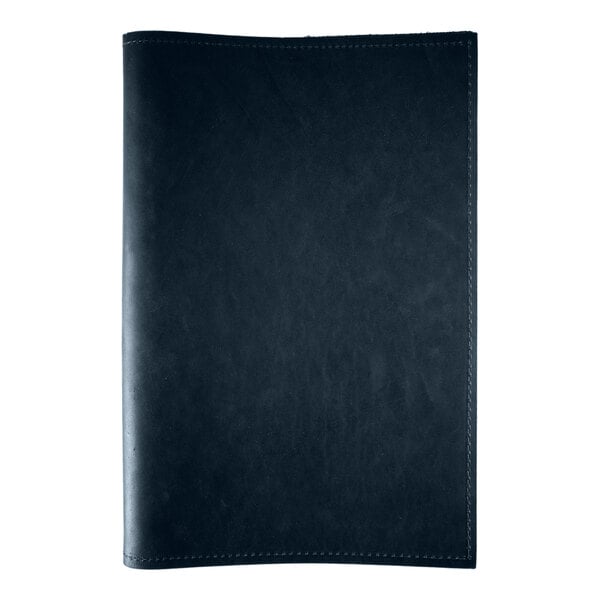 H. Risch, Inc. Genuine Leather 5 1/2" x 8 1/2" Menu Binder – item 7597GB5585BL
