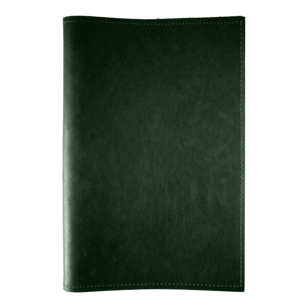 H. Risch, Inc. Genuine Leather 5 1/2" x 8 1/2" Menu Binder – item 7599GB5585GRN