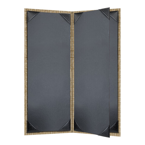H. Risch, Inc. Rattan 4 1/4" x 11" Customizable Menu Cover – item 7595RTN4V4KNC2 image 2
