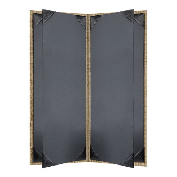 H. Risch, Inc. Rattan 4 1/4" x 11" Customizable Menu Cover – item 7599RTN6V4P9LO image 2