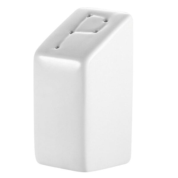 Bright White Square Porcelain Pepper Shaker – item 303KSEPS
