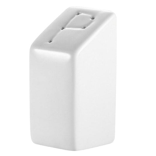 Bright White Square Porcelain Pepper Shaker – item 303KSEPS